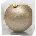 Gömb MagicHome Karácsony, 1 db, pezsgő, csillogó, karácsonyfára, 15 cm