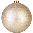 Gömb MagicHome Karácsony, 1 db, pezsgő, csillogó, karácsonyfára, 15 cm