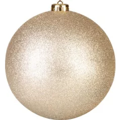   Gömb MagicHome Karácsony, 1 db, pezsgő, csillogó, karácsonyfára, 15 cm