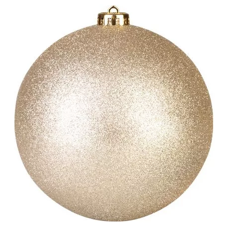 Gömb MagicHome Karácsony, 1 db, pezsgő, csillogó, karácsonyfára, 15 cm