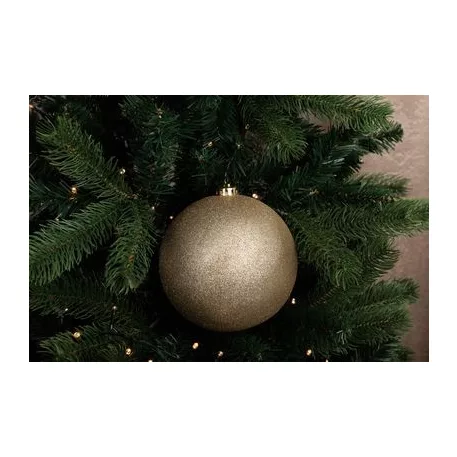 Gömb MagicHome Karácsony, 1 db, pezsgő, csillogó, karácsonyfára, 15 cm