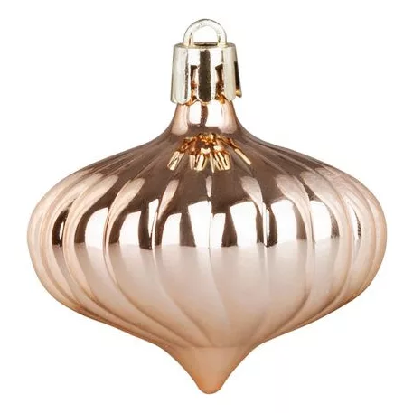 Gömb MagicHome Karácsony, szett, 65 db, rózsaarany, mix, karácsonyfára