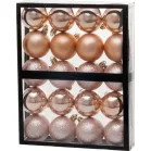Gömb MagicHome Karácsony, 20 db, rózsaarany, karácsonyfára, 5 cm