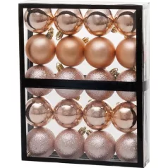   Gömb MagicHome Karácsony, 20 db, rózsaarany, karácsonyfára, 5 cm