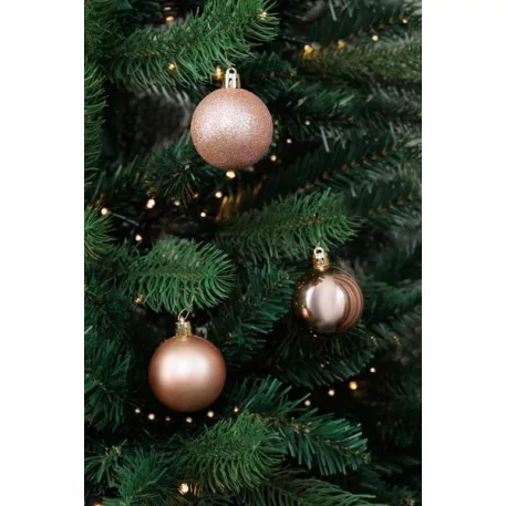 Gömb MagicHome Karácsony, 20 db, rózsaarany, karácsonyfára, 5 cm