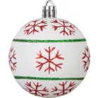 Gömb MagicHome Karácsony, szett, 32 db, piros-zöld-fehér, mix, karácsonyfára