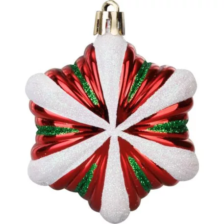 Gömb MagicHome Karácsony, szett, 32 db, piros-zöld-fehér, mix, karácsonyfára