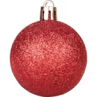 Gömb MagicHome Karácsony, 8 db, piros-pezsgő, karácsonyfára, 5 cm, Sellbox 36 tubus