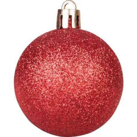 Gömb MagicHome Karácsony, 8 db, piros-pezsgő, karácsonyfára, 5 cm, Sellbox 36 tubus
