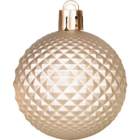 Gömb MagicHome Karácsony, 8 db, piros-pezsgő, karácsonyfára, 5 cm, Sellbox 36 tubus