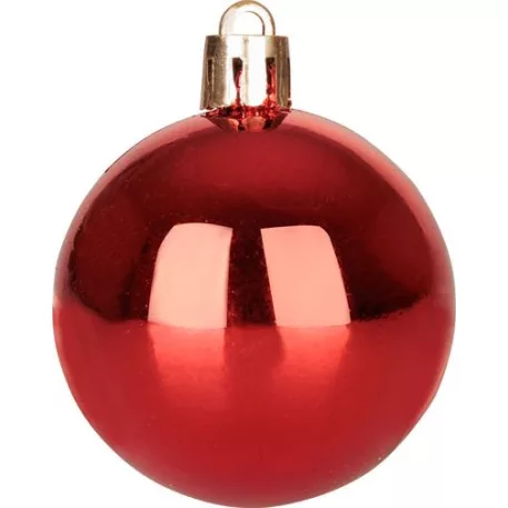 Gömb MagicHome Karácsony, 8 db, piros-pezsgő, karácsonyfára, 5 cm, Sellbox 36 tubus