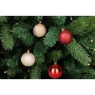 Gömb MagicHome Karácsony, 8 db, piros-pezsgő, karácsonyfára, 5 cm, Sellbox 36 tubus