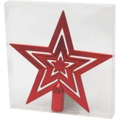   Dísz MagicHome Karácsony, 1 db, 20 cm, csillag, piros, karácsonyfára