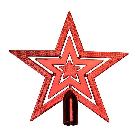 Dísz MagicHome Karácsony, 1 db, 20 cm, csillag, piros, karácsonyfára