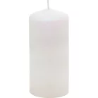 Gyertya MagicHome Karácsony, 5,5x12 cm, hengeres, fehér, csillámokkal