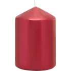 Gyertya MagicHome Karácsony, 7x10 cm, hengeres, piros, metál hatású
