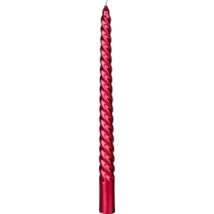   Gyertya MagicHome Karácsony, 25 cm, csomag 4 db, piros, spirál, csavart