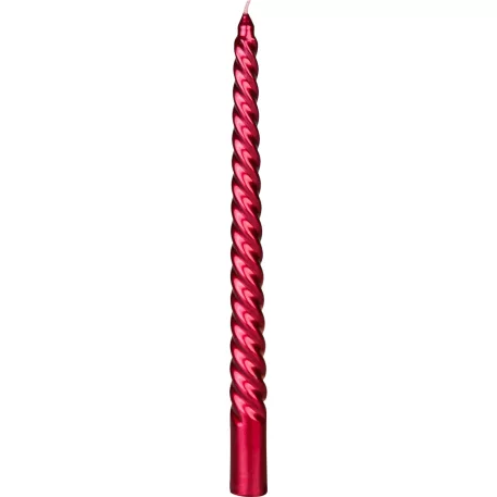 Gyertya MagicHome Karácsony, 25 cm, csomag 4 db, piros, spirál, csavart