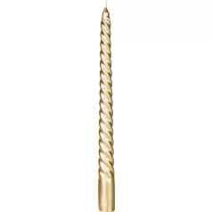   Gyertya MagicHome Karácsony, 25 cm, csomag 4 db, arany, spirál, csavart