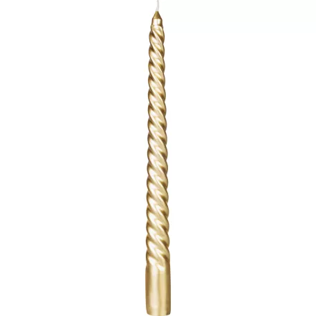 Gyertya MagicHome Karácsony, 25 cm, csomag 4 db, arany, spirál, csavart