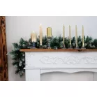 Gyertya MagicHome Karácsony, 25 cm, csomag 4 db, arany, spirál, csavart