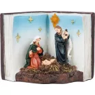 MagicHome karácsonyi dekoráció, Betlehemes könyvben, LED, belső, 13,5x8x9,5 cm