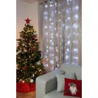 Füzér MagicHome Vianoce Curtain, 160 LED hideg fehér, 230V, 50 Hz, 8 funkció, időzítő, világítás, H-