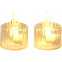   Gyertya MagicHome Karácsony, LED meleg fehér, villogó, 3,6x5 cm, Selbox 12 db