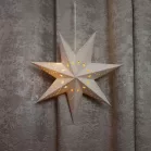 Dekoráció MagicHome Karácsony, Csillag, papír, 10 LED meleg fehér, 2xAA, egyszerű világítás, 40 cm