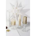 Dekoráció MagicHome Karácsony, Csillag, papír, 10 LED meleg fehér, 2xAA, egyszerű világítás, 40 cm