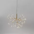 Dekoráció MagicHome Karácsony, tűzijáték, 72 LED meleg fehér, egyszerű világítás, függő, arany, 25 c