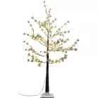 Fa MagicHome Karácsony, Borovica, 48 LED meleg fehér, egyszerű világítás, havas, 120 cm