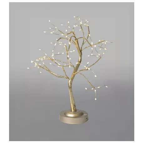 Dekoráció MagicHome Karácsony, fa, 108 LED meleg fehér, 3xAA, USB, egyszerű világítás, 45 cm