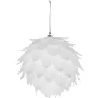 Dekoráció MagicHome Karácsony, Gömb, fehér, csillámokkal, 10 cm