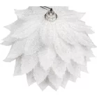 Dekoráció MagicHome Karácsony, Gömb, fehér, csillámokkal, 10 cm