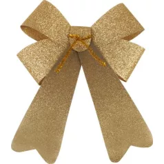 Dekoráció MagicHome Karácsony, masni, arany, 13x21 cm