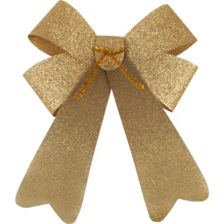 Dekoráció MagicHome Karácsony, masni, arany, 13x21 cm