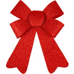 Dekoráció MagicHome Karácsony, masni, piros, 13x21 cm