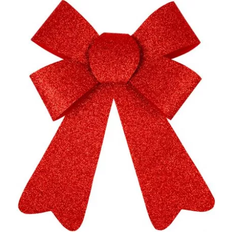 Dekoráció MagicHome Karácsony, masni, piros, 13x21 cm