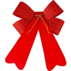 Dekoráció MagicHome Karácsony, masni, piros, 13x21 cm