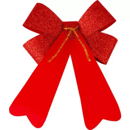 Dekoráció MagicHome Karácsony, masni, piros, 13x21 cm