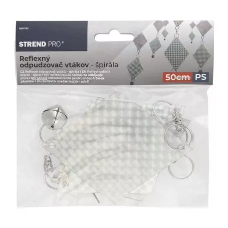 Madárriasztó Strend Pro, spirál, fényvisszaverő, csengővel, 50 cm
