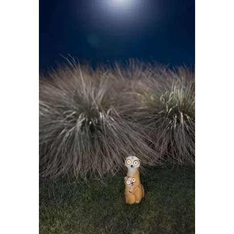 Dekoráció Strend Pro Garden, szurikáták, szolár, 4xLED, 12x11x27,5 cm