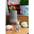 Dekoráció MagicHome, Nyuszi tojással, húsvéti, 5x5,9x10,7 cm