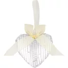 MagicHome karácsonyfadísz, szív, 9x9x2,5 cm