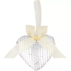 MagicHome karácsonyfadísz, szív, 9x9x2,5 cm