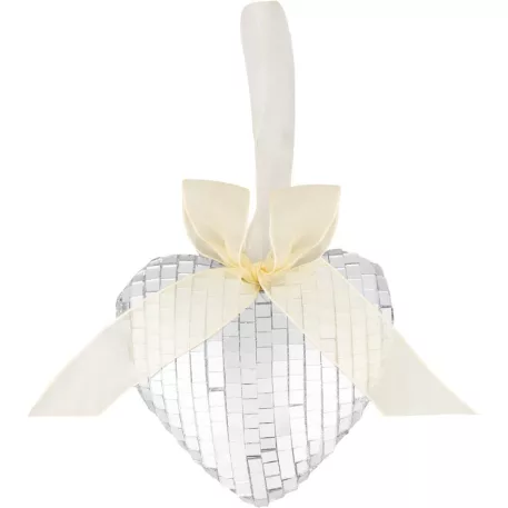 MagicHome karácsonyfadísz, szív, 9x9x2,5 cm