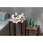 MagicHome karácsonyi koszorú, advent, rózsaszín-narancssárga, 30 cm