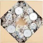 MagicHome karácsonyi koszorú, advent, kék-fehér, 30 cm