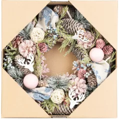 MagicHome karácsonyi koszorú, függő, vintage, 30 cm